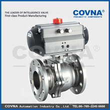 Flange Stainless Steel Ball Valve with double acting Pneumatic actuator